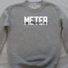 sweater met opschrift: meter